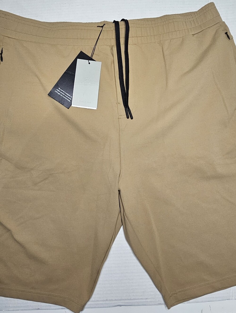 Public Rec All Day Every Day Shorts 40T Sand Beige Performance Stretch NWT